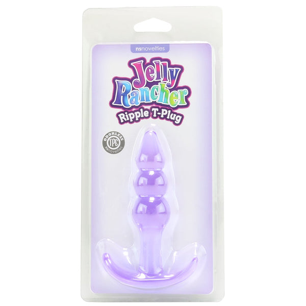 Jelly Rancher Ripple T Butt Plug- Purple