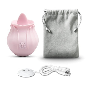 Kinky Rechargeable Vibrating Rose w/Tongue