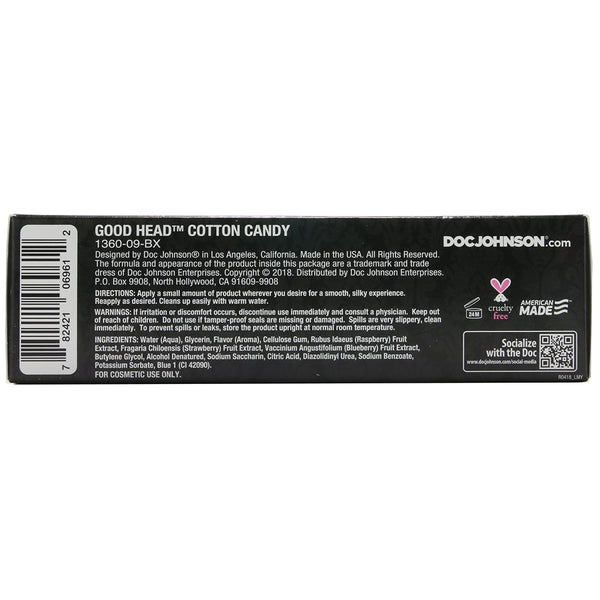 Good Head Oral Delight Gel- Cotton Candy flavor 4oz/113ml